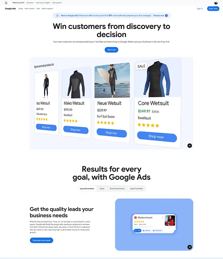 Google Ads performance dashboard